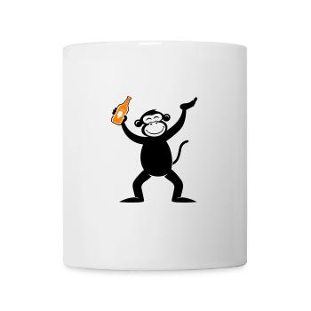 Monkey Beer Drôle De Fête Célibataire - Mug blanc - blanc - Devant