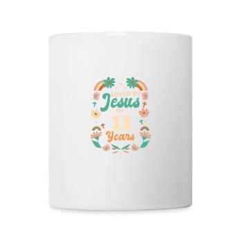 Aimé par Jésus pendant 11 ans 11e anniversaire - Mug blanc - blanc - Devant