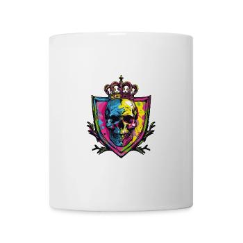 Couronne de crâne de roi - Mug blanc - blanc - Devant