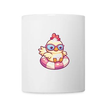 Huhn Sommer Comic - Tasse - Weiß - Vorne