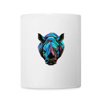 Rhino Portrait Colorful - Mug - white - Front
