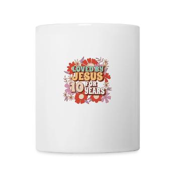 Aimé par Jésus pendant 10 ans 10e anniversaire - Mug blanc - blanc - Devant