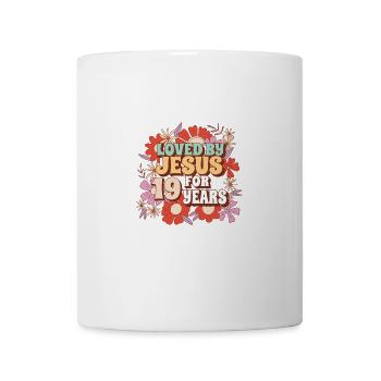 Loved By Jesus For 19 Years 19th Birthday - Tasse - Weiß - Vorne