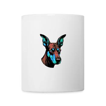 Doberman Dog Portrait Colorful - Mug - white - Front