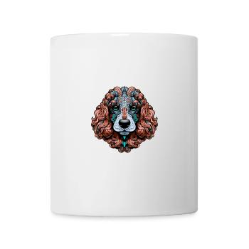 Poodle Dog Portrait Colorful - Mug - white - Front