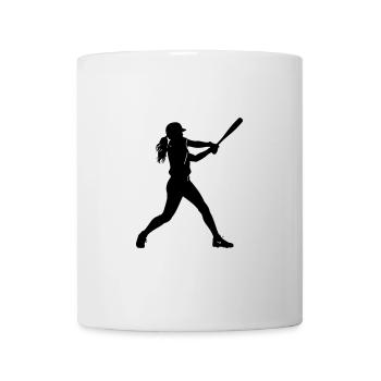 Icône de la femme de baseball - Mug blanc - blanc - Devant