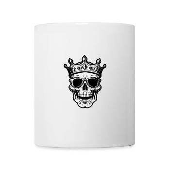 Crâne Roi Couronne - Mug blanc - blanc - Devant