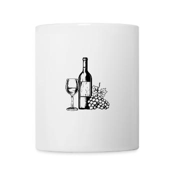 Wine Glass Grapes Wine - Mug - white - Front
