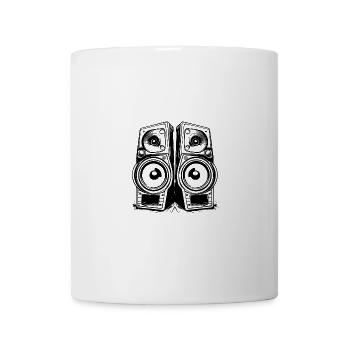 Musik Boxen Bass - Tasse - Weiß - Vorne