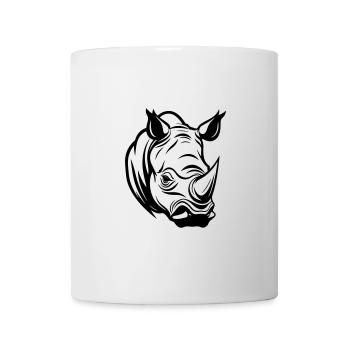 Tête de rhinocéros - Mug blanc - blanc - Devant