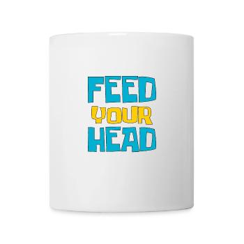 Feed your head - füttere Deinen Kopf - Mug - white - Front