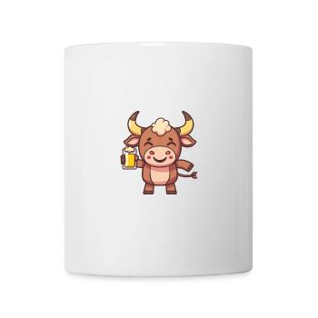 Bull Beer Comic Party - Mug - white - Front