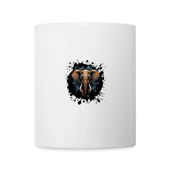 Elefant Porträt - Tasse - Weiß - Vorne