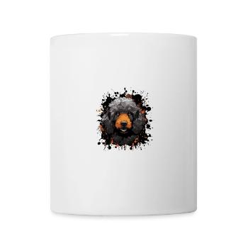 Caniche chien portrait - Mug blanc - blanc - Devant
