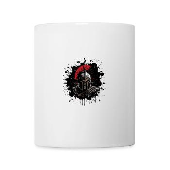 Spartan Portrait Warrior Sparta Helmet - Mug - white - Front