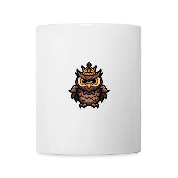 Eule Comic Krone - Tasse - Weiß - Vorne