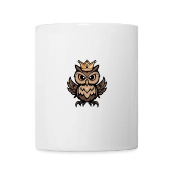 Eule Comic Krone - Tasse - Weiß - Vorne