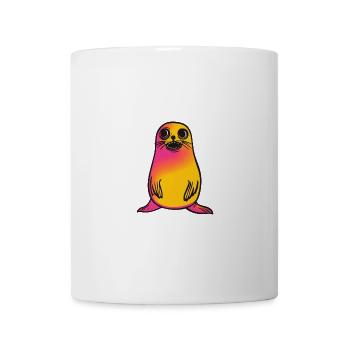 Robbe Tier Halloween Comic - Tasse - Weiß - Vorne
