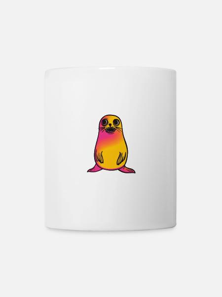 Robbe Tier Halloween Comic - Tasse - Weiß