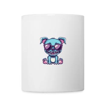 Hund Halloween Zombie Cool - Tasse - Weiß - Vorne