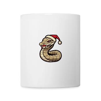 Schlange Kobra Weihnachten - Tasse - Weiß - Vorne