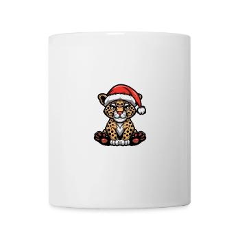 Leopard Weihnachten - Tasse - Weiß - Vorne