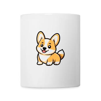 Corgi chien bande dessinée bébé - Mug blanc - blanc - Devant