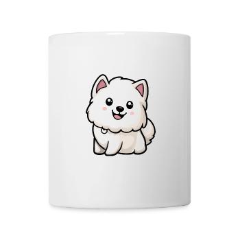Samoyède chien bande dessinée bébé - Mug blanc - blanc - Devant