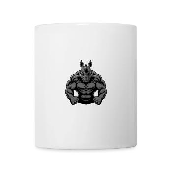 Rhino Muscles Bodybuilding - Mug - white - Front