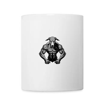 Greyhound Dog Muscles Bodybuilding - Mug - white - Front
