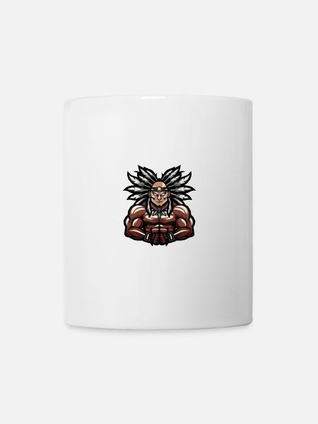 Häuptling Muskeln Bodybuilding - Tasse - Weiß