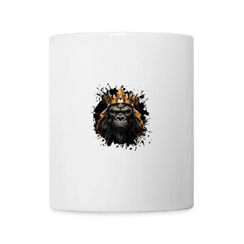 Gorilla Head Portrait Crown - Mug - white - Front
