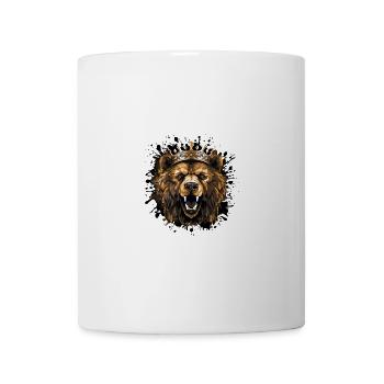 Tête d’ours Portrait Couronne - Mug blanc - blanc - Devant