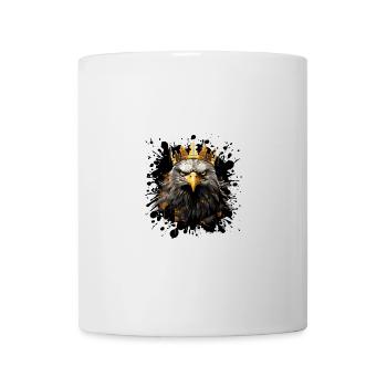 Adler Kopf Porträt Krone - Tasse - Weiß - Vorne