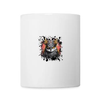 Tête de hibou Portrait Couronne - Mug blanc - blanc - Devant