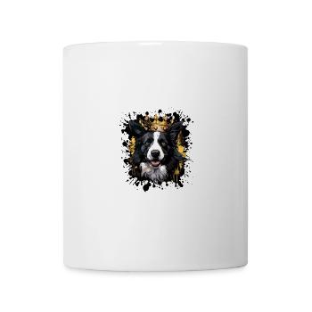 Border Collie Tête de chien Portrait Couronne - Mug blanc - blanc - Devant