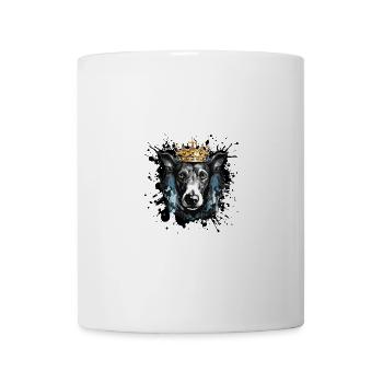 Greyhound Dog Head Portrait Crown - Mug - white - Front