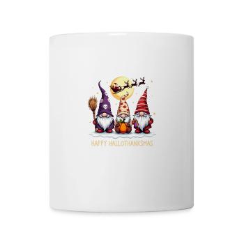 Bonne célébration des gnomes Hallothanksmas - Mug blanc - blanc - Devant