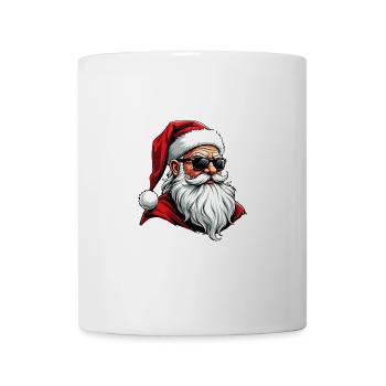 Santa Face Sunglasses With Hat Beard Christmas - Mug - white - Front