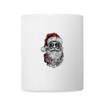 Lunettes de soleil visage de Père Noël avec chapeau barbe Noël - Mug blanc - blanc - Devant