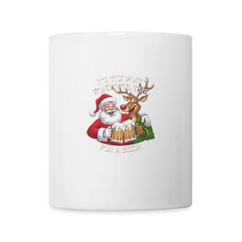 C’est le moment le plus merveilleux pour une joie de Noël à la bière - Mug blanc - blanc - Devant