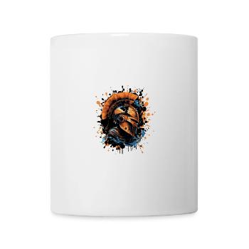 Spartan Portrait Helmet Gladiator Logo - Mug - white - Front