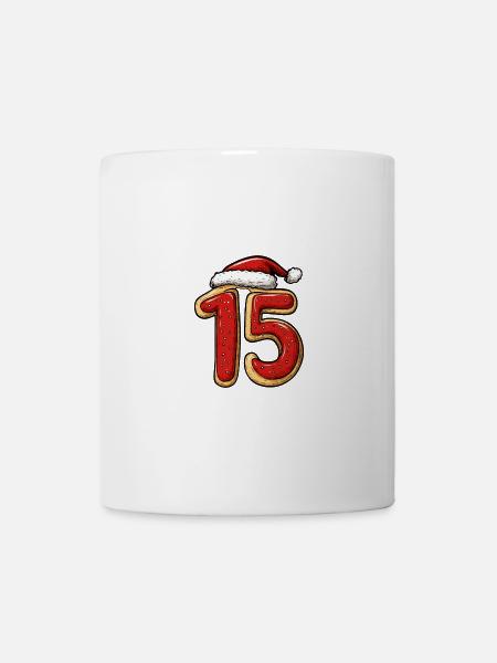 15 Zahl Weihnachten - Tasse - Weiß