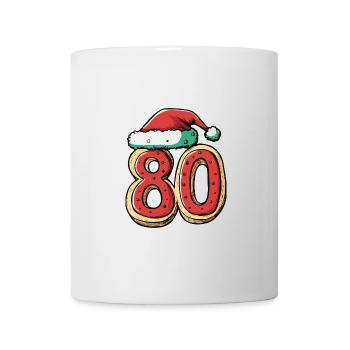 80 Zahl Weihnachten - Tasse - Weiß - Vorne
