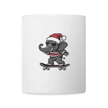 Mammut Weihnachten Lustig - Tasse - Weiß - Vorne