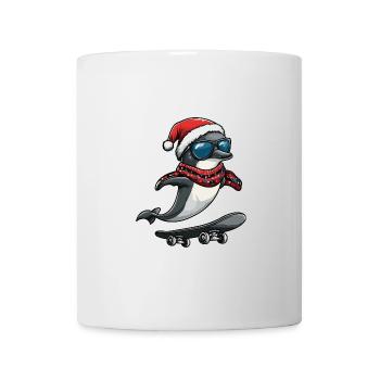 Delfin Weihnachten Lustig - Tasse - Weiß - Vorne