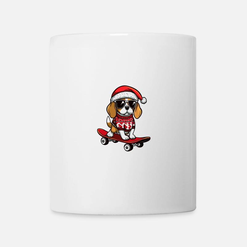 Beagle chien Noël drôle - Mug blanc - blanc