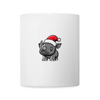 Rhinocéros Noël mignon - Mug blanc - blanc - Devant