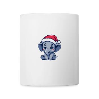 Elefant Weihnachten Niedlich - Tasse - Weiß - Vorne