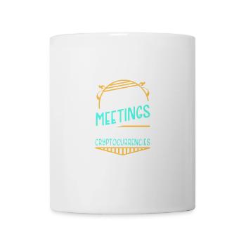 Moins de rencontres, plus d’amateurs de crypto-monnaies - Mug blanc - blanc - Devant